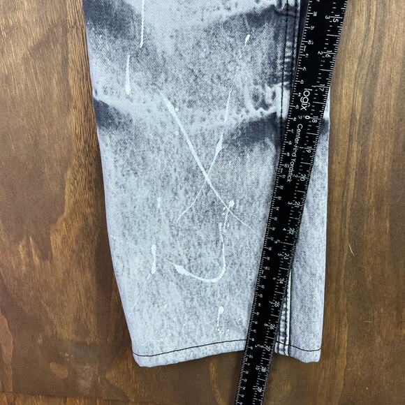 Switch Remarkable Mens Jeans Gray Slim Straight Distressed Y2K 34x34 (33x27) - Picture 7 of 10